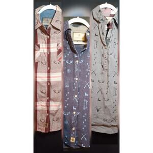 Womens Medium Legendary Whitetails Flannel Shirts Deer Hunting Cotton Lot Of 3